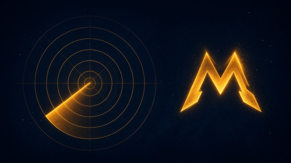 Radar sweep across a dark map of many countries